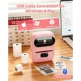 thumbnail image 3 of Phomemo M110 Label Makers - Barcode Label Printer Bluetooth Portable Thermal Printer for Small Business, Address, Logo, Clothing, Mailing, Sticker Printer for Phones & PC, Black, 3 of 8
