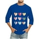 thumbnail image 1 of Camisas de Manga Larga para los Hombres Día de San Valentín Impresión Cuello Redondo Moda Casual, Mezcla de Poliéster de Lino de Algodón para Primavera Verano, 1 of 1