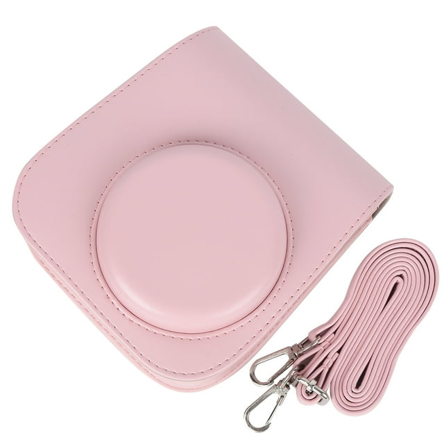 XYCCA PU Leather Case Bag with Shoulder Strap for Fujifilm Instax Mini 11 CameraPink-0819