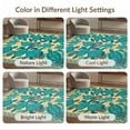 thumbnail image 7 of ODIKA 4'x6' Ultra-Soft Area Rug, Turtle Boho Ocean Mosaic Border Stained Entryway Teal Nautical Flowing Dynamic None Washable, Bare feet friendly, Silk-Touch for Bedroom Home office, 7 of 7