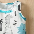 thumbnail image 5 of LNMQLPDBS Cute Summer Sets Sleeveless Cartoon Dinosaur Pattern Printed Tank Top + Elastic Waist Shorts 2pcs Outfits Soft Cute Clothes for Unisex Preschool Kids Newborn Boy Sets White 6-9 Months, 5 of 8