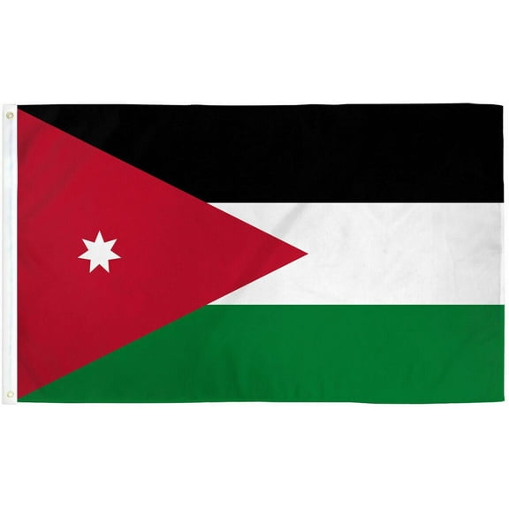 Jordan 3x5ft Flag of Jordan Jordanian Flag 3x5 House Flag 100D FABRIC