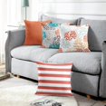 thumbnail image 3 of Set of 4 Throw Pillow Covers Coral and White Solid Color Etc Orange Gray Turquoise Decorative Pillow Cases Home Decor Square 18x18 Inches Pillowcases, 3 of 6
