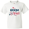 thumbnail image 3 of Inktastic 4th of July Boom Y'all with Red White and Blue Stars Youth T-Shirt, 3 of 5