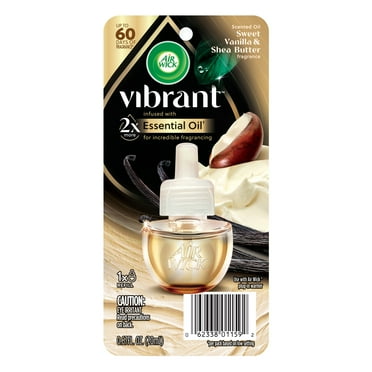 Air Wick Vibrant Plug-In Scented Oil Air Freshener Warmer Refill, Sweet Vanilla and Shea Butter, 1 Count