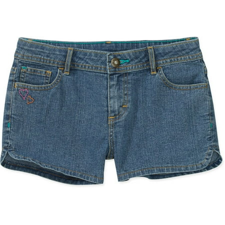 Faded Glory - Girls Embriodery Pocket Denim Short