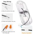thumbnail image 4 of Double Dome Light Fixture, 10-24V LED RV Interior Light ABS  for, 4 of 7