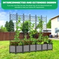 thumbnail image 6 of Slsy 63" H Planter Box Raised Garden Bed with Trellis & Wheels Standing Vertical Horticulture Planter Box for Vine Climbing Plants, Flowers, Herbs, 6 of 7