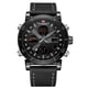 thumbnail image 1 of NAVIFORCE Reloj deportivo masculino resistente al agua electrónico de cuarzo con banda de cuero 3ATM (negro gris), 1 of 4