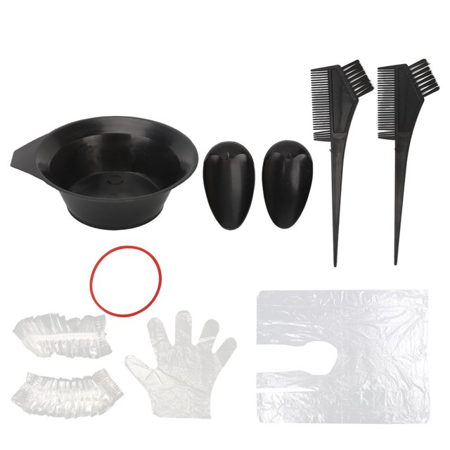 Kit para teñir el cabello, cuenco para teñir el cabello, cepillo suave para cubrir las orejas, herramientas para teñir el cabello
