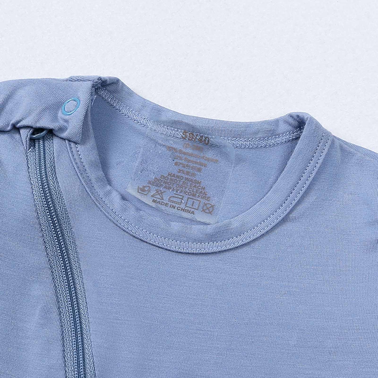 BONIXOOM Children'S Clothing Clearance Little Girls Clothing Set Outfit Fashion Spring Round Neckline Tie Solid Short Sleeve Bodysuit Blue 24