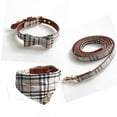 thumbnail image 2 of Pet Collar Set Beige British Bow Triangle Scarf Collar Small Dog Cat Beige bow, 2 of 8