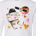 thumbnail image 4 of Inktastic Astronaut Valentine Outer Space Hearts Long Sleeve Youth T-Shirt, 4 of 5