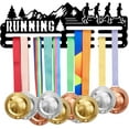 thumbnail image 2 of 1Set Running Medal Hanger Holder Display Forest Running Sports Medals Display Rack for 60+ Medals Wall Mount Iron Ribbon Hook Hanger Mountain Trees Decor Gifts for Runner, 2 of 9