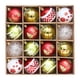 thumbnail image 2 of Bolas navideñas de plástico irrompibles | Juego de 16 bolas de purpurina galvanizadas con forma de pavo real para decorar el árbol y el hogar | Decoraciones navideñas seguras para niños, 2 of 7