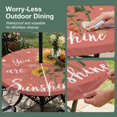 thumbnail image 5 of Round Outdoor Tablecloth with Umbrella Hole and Zipper, Coral Red Sunshine Sunflower Tablecloth with Elastic Waterproof, Pastoral Bees Farmhouse Floral Patio Table Covers for 31" - 35" Pool Tables, 5 of 9