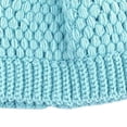thumbnail image 3 of Gorra de Cola de Caballo para Mujer, Invierno, Cálido, Suave, Elástico, de Punto de Cable, Alto Desordenado, con Gorra con Lazo para Camisola - Azul Baoblaze Gorro con cola de caballo, 3 of 5