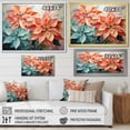 thumbnail image 4 of Designart "Geometric Poinsettia Abstraction II" Floral Floater Framed Wall Art Living Room, 4 of 7
