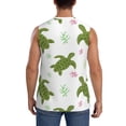 thumbnail image 4 of Fotbe Men's Cute Turtle Print Men's Sleeveless Muscle Tank Tops Casual T-Shirts for Gym Workout Beach-X-Large, 4 of 8