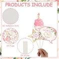 thumbnail image 6 of 24pcs Floral 1st Birthday Photo Booth Props Miss Onederful 1st Birthday Decorations Pink Flower Selfie Props Kit Floral First Birthday Decorations Isn't She Onederful Birthday Decor, 6 of 6