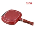 thumbnail image 3 of 28cm Double-Sided Non-Stick Frying Pan with Flat Bottom for Even Heating, Versatile Use on Gas/Induction Stoves, Export-Quality Cookware for Grilling Steaks, Pancakes & More, Unbranded Design Ideal, 3 of 5