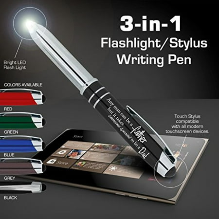- “Fathers day”Gift Pen for Your Father Grandfather Husband,Multi-Function Stylus+Metal Ballpoint Pen+LED Flashlight W/Gift Box, Compatible With Most Phones & Touch Screen Devices, By SyPen (F-3)
