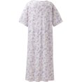 thumbnail image 2 of Chemises de Nuit d'Été pour Femmes, Douces 100 % Coton Confortables Légères Manches Courtes Chemise de Nuit pour Dames, 2 of 5