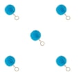 thumbnail image 3 of Injueey Fuzzy Ball Llavero Llaveros portátiles Llaveros multifuncionales Mujeres para niños Adultos Ancianos Estudiantes Azul cielo 9 cm Type2 NO2 Injueey  CBP341940, 3 of 3