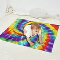 thumbnail image 2 of Colorful Rainbow Tie Dye Spiral Pattern Blanket,Comfortable Soft Flannel Throw Blanket,All Season,Warm Lightweight Blankets for Sofa Bed Couch Living Room Chair,30"x40", 2 of 4