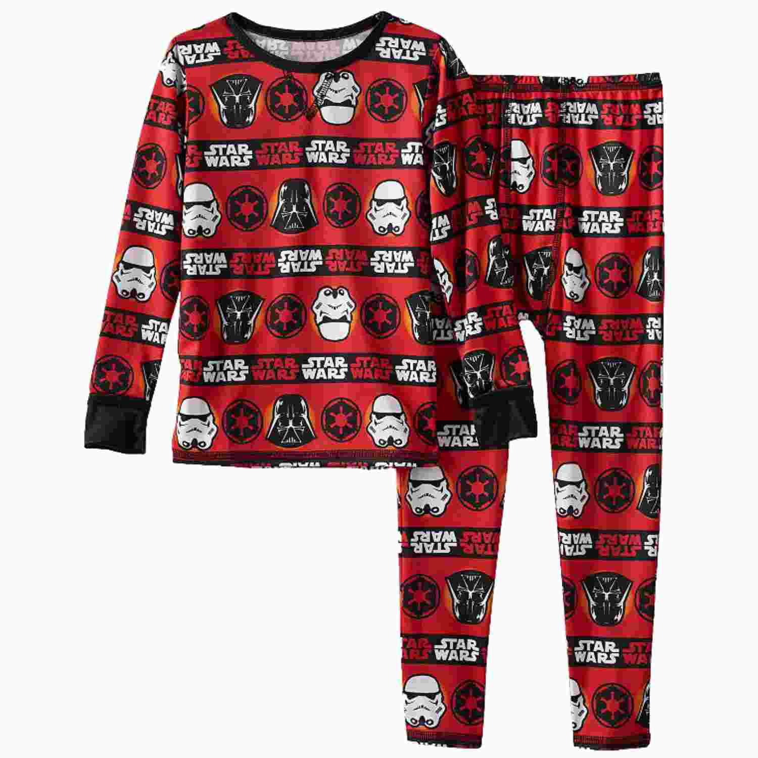 NWT Cuddl Duds Red STAR WARS 2 Pc Comfortech Poly BASE LAYER Long Johns 2T-3T 