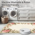 thumbnail image 5 of ODIKA 4'x6' Machine Washable Non-Slip Area Rug, Vintage Cottage Floral Round with Elegant Rose High Traffic Rug with Pad, Pink, 231593, 5 of 8