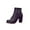 Black, variant on Boots for Women Winter Vintage Thick Heel Belt Buckle Side Zipper Low Tube High Heel Ankle Boots