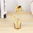 thumbnail image 3 of Candle Holders Design Rotating Tealight Candle Stand Table Centerpiece Tabletop Decoration for Home Party Wedding (Golden), 3 of 9