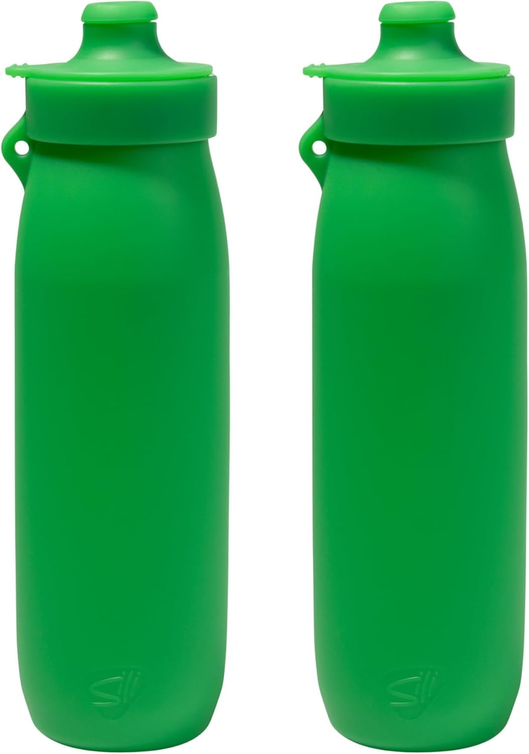 Silipint 30oz Silicone Water Bottle – Unbreakable, Non-Toxic, Dishwasher, Microwave, Oven & Freezer Safe – Leakproof Travel Water Bottle Hiking, Sports, Camping, Pack of 2, Blizzard
