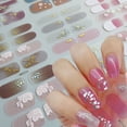 thumbnail image 2 of DIY Free-Baking Full Cover Wraps Flower Gradient Nail  Patch Polish Strips Salon Finished Nail Decals No Need UV Lamp Cured, 2 of 10