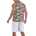 thumbnail image 2 of Honeii Palm Leaves Flamingo print basktball shirt for men and women, Unisex basketball jersey for Theme party-4X-Large, 2 of 6