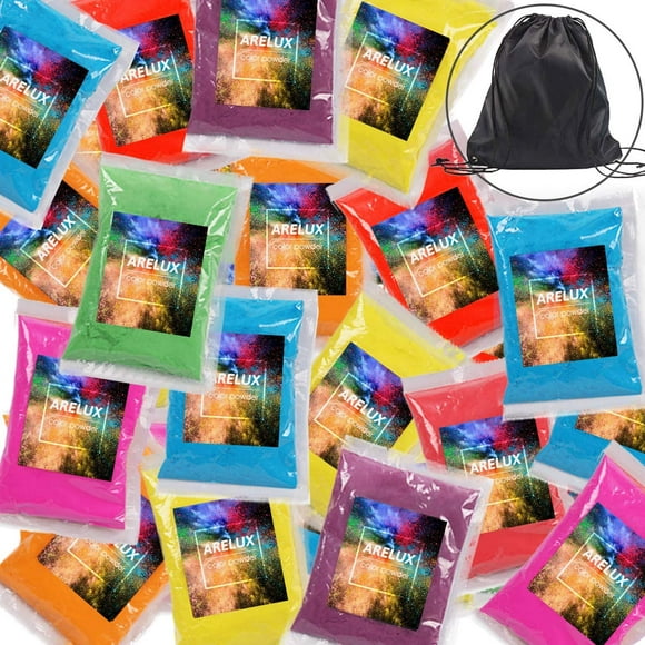 IGUOHAO Color Powder 12 Pack, 8 Colors Holi Powder in 70g Bags,with A Portable Drawstring Bag,Ideal Packets for Color Run, Race Events, Youth Group Color Wars and Festivals.