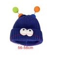 thumbnail image 3 of Milaget Little Monster Tuque Tricotée Mignonne d'Hiver pour Fête à Thème Randonnée Bleu Foncé, 3 of 9