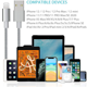 thumbnail image 5 of Cable Lightning, cable cargador para iPhone, cable de carga rápida USB trenzado de nailon compatible con iPhone X/Xs Max/XR / 8/8 Plus / 7/7 Plus IPad, IPod Xemadio 2035329-5, 5 of 9