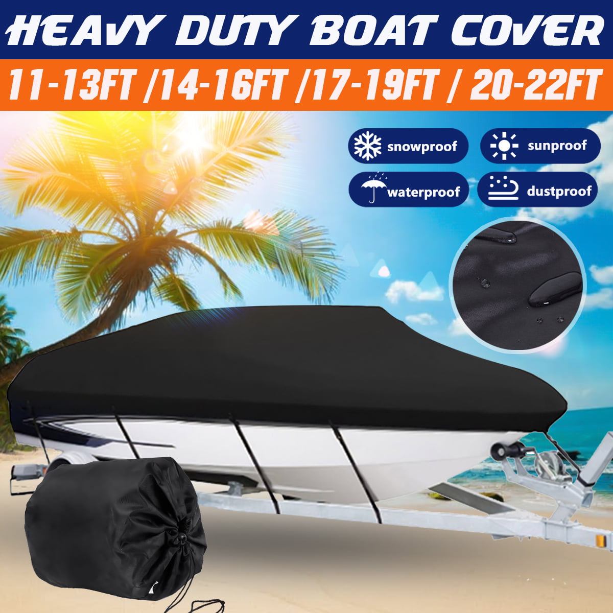 Airplane  Boat Cover 11'x21' Canopy Tent Sunshade A320 68822-101 Heavy Duty NEW