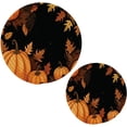 thumbnail image 7 of SKYSONIC Leaves and Pumpkins Cartoon Trivet Pot Holders Pads, Set of 2 Pot Holder Heat Resistant Trivets Cotton Thread Weave Mats Kitchen Table Decor, 7 of 7