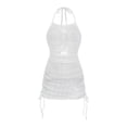 thumbnail image 5 of Women's Solid Color Swim Cover Up Dress with Beach Mesh Skirt Sarong Swimsuit Cover Ups for Women M, 5 of 5