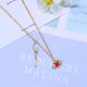 thumbnail image 4 of Colgante con forma de corazón de circonita cúbica y cadena de oro para niñas, collar sencillo y bonito en forma de Y para mujer o novia, plateado, 4 of 5