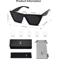 thumbnail image 5 of Trendy Oversized Square Cateye Polarized Sunglasses Womens Big Frame Shades SJ2115, 5 of 5