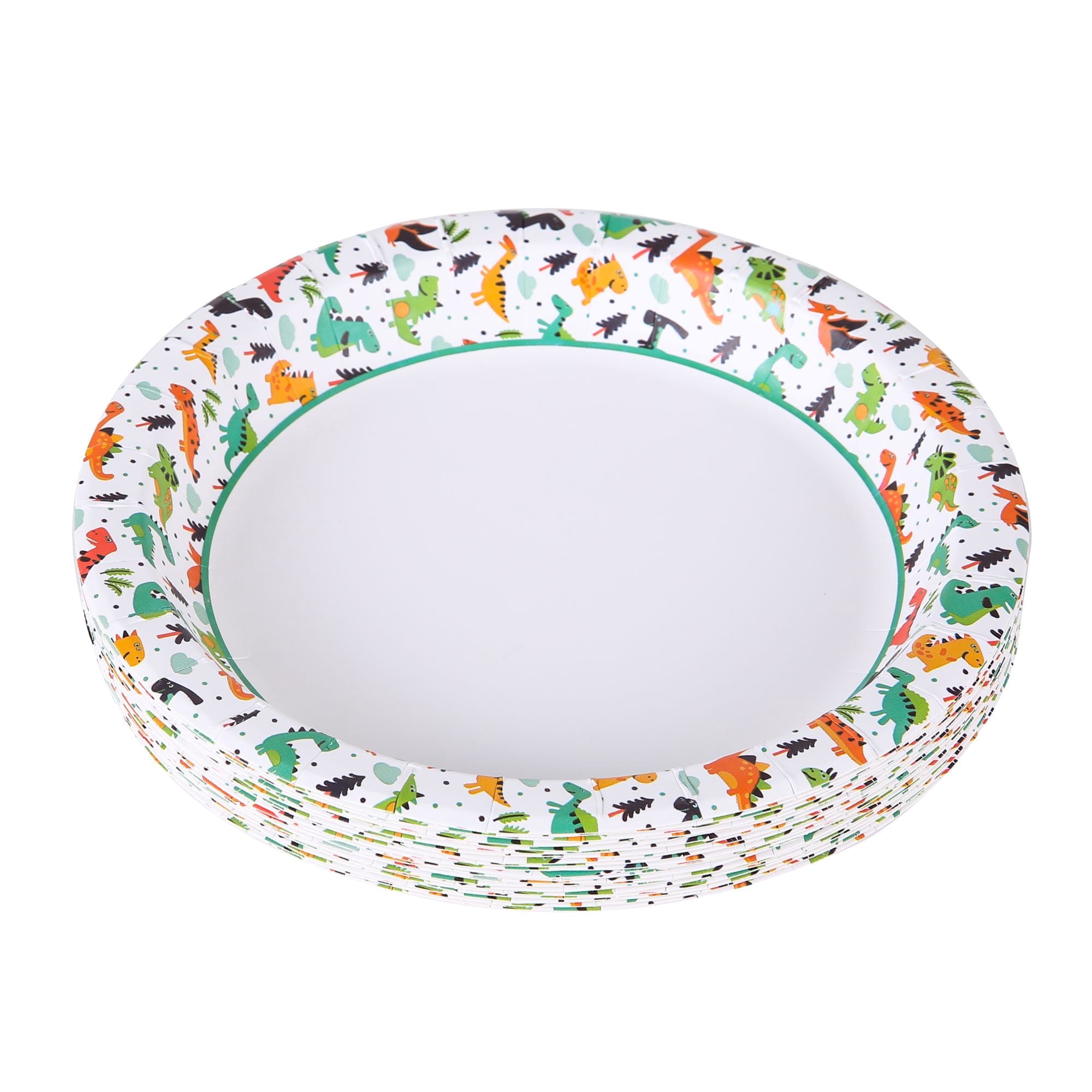 Glad Kids Dinosaurs Round Paper Plates 8.5 inches 20ct (2 pack)
