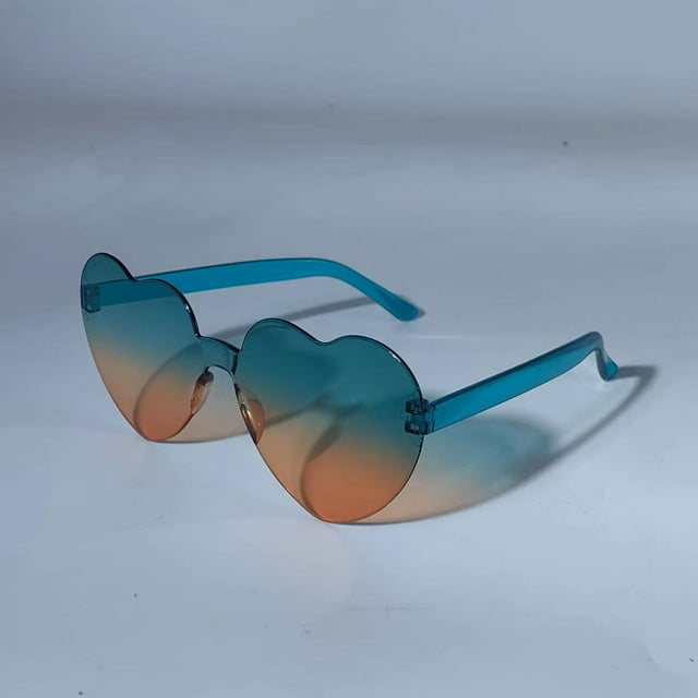 Gafas de sol transparentes de gelatina de color love para hombres y mujeres, gafas de sol con forma de corazón de melocotón, gafas de sol con forma de corazón