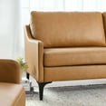 thumbnail image 4 of Modway Corland Modern Style Leather and Metal Sofa in Tan Finish, 4 of 9