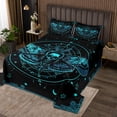 thumbnail image 2 of Erosebridal Boho Moth Coverlet Set King, Gothic Skull Bedding Set, Halloween Room Decor, 3pcs, 2 of 5