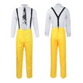 thumbnail image 2 of Conjunto de disfraces de película y tv The Mask Jim Carrey para adultos, traje amarillo Unisex, trajes de uniforme, fiesta de disfraces de Halloween de Carnaval, 2 of 4