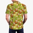 thumbnail image 3 of Balery Tropical Summer Fruit Printed Men’s Short Sleeve Polo Shirt, Midweight Men's Shirt,Golf Polo shirts -X-Large, 3 of 8